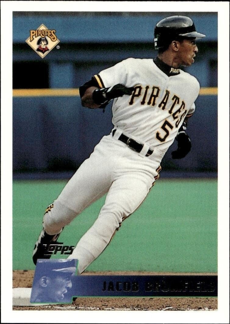 Jacob Brumfield 1996 Topps #72 Baseball Trading Card - Front 1996 Topps Jacob Brumfield #72 baseball trading card front