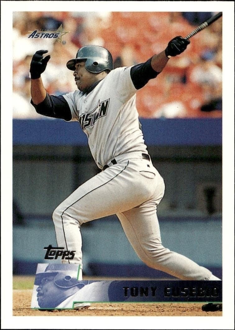 Tony Eusebio 1996 Topps #46 Baseball Trading Card - Front 1996 Topps Tony Eusebio #46 baseball trading card front
