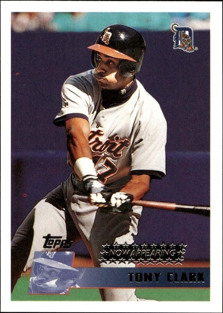 Tony Clark 1996 Topps Series 2 #337 Baseball Trading Card - Front 1996 Topps Series 2 Tony Clark #337 baseball trading card front