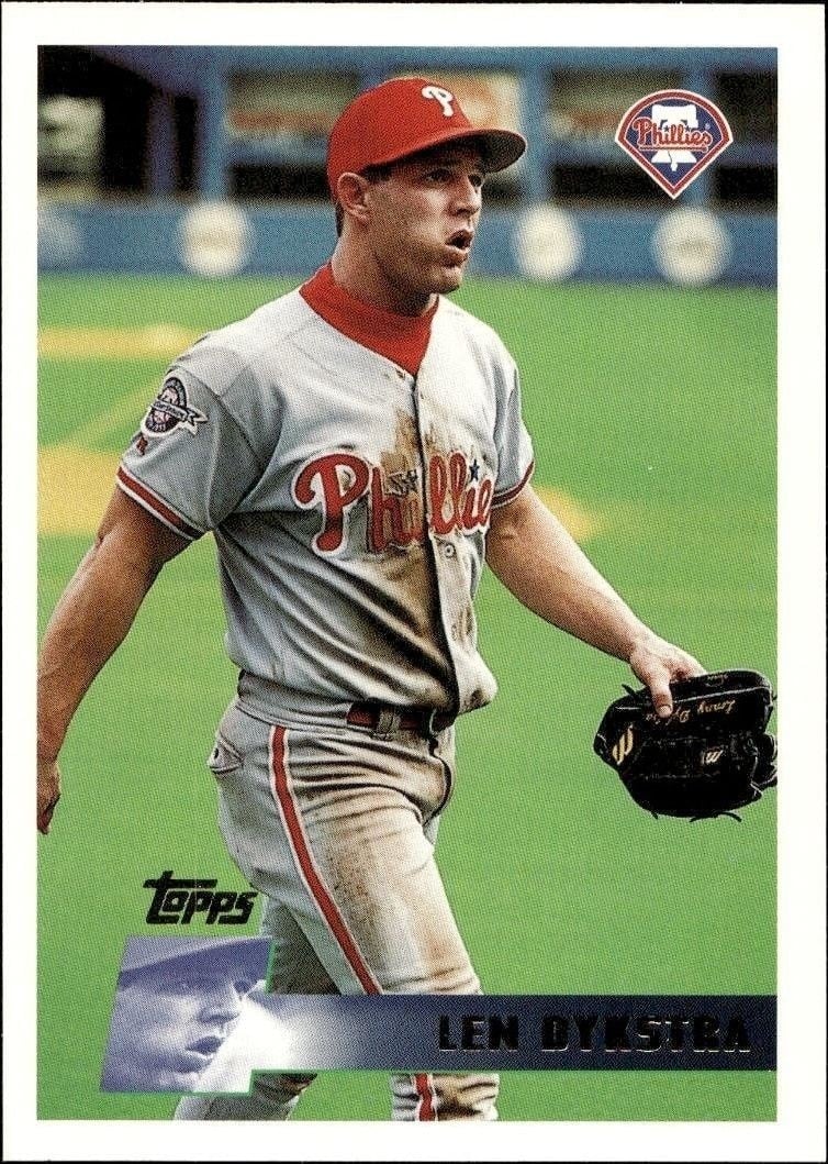 Lenny Dykstra 1996 Topps Series 2 #261 Baseball Trading Card - Front 1996 Topps Series 2 Lenny Dykstra #261 baseball trading card front