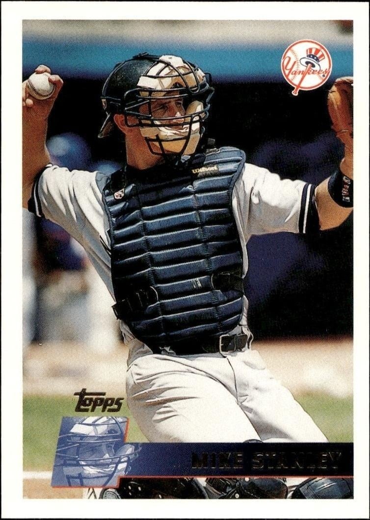 Mike Stanley 1996 Topps #135 Baseball Trading Card - Front 1996 Topps Mike Stanley #135 baseball trading card front