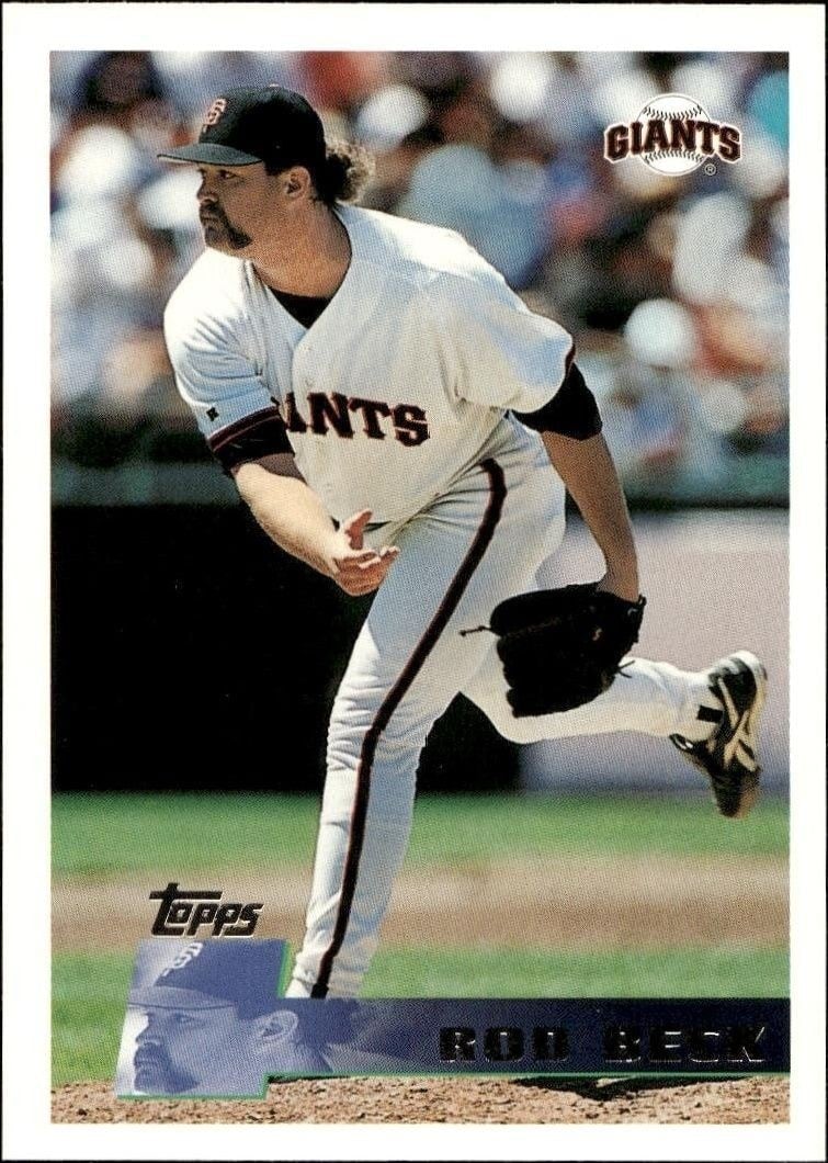 Rod Beck 1996 Topps #201 Baseball Trading Card - Front 1996 Topps Rod Beck #201 baseball trading card front