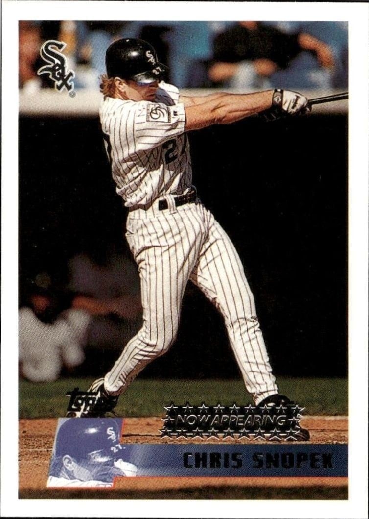 Chris Snopek 1996 Topps Series 2 #345 Baseball Trading Card - Front 1996 Topps Series 2 Chris Snopek #345 baseball trading card front