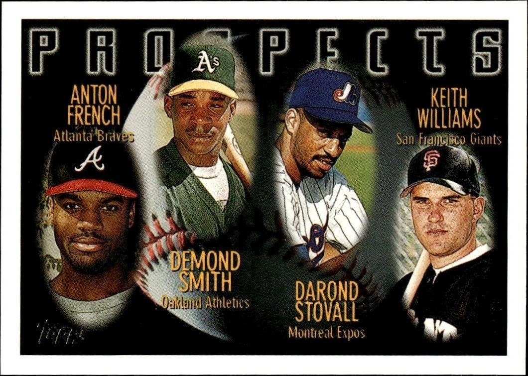 Anton French 1996 Topps Series 2 #437 Baseball Trading Card - Front 1996 Topps Series 2 Anton French #437 baseball trading card front