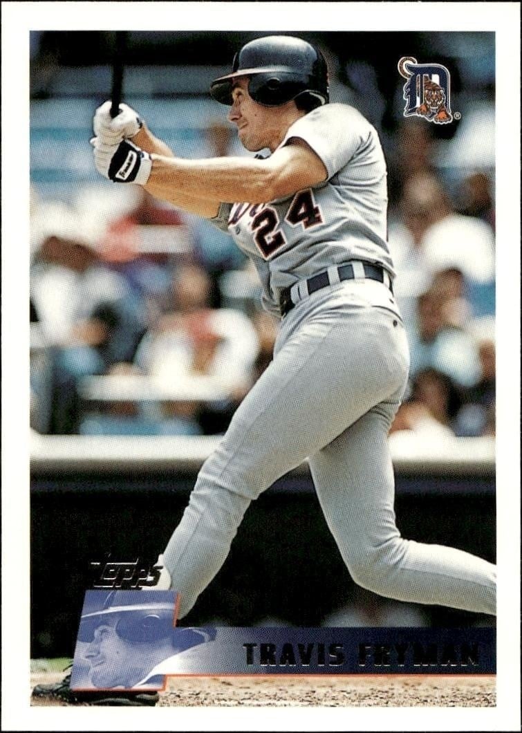 Travis Fryman 1996 Topps #190 Baseball Trading Card - Front 1996 Topps Travis Fryman #190 baseball trading card front