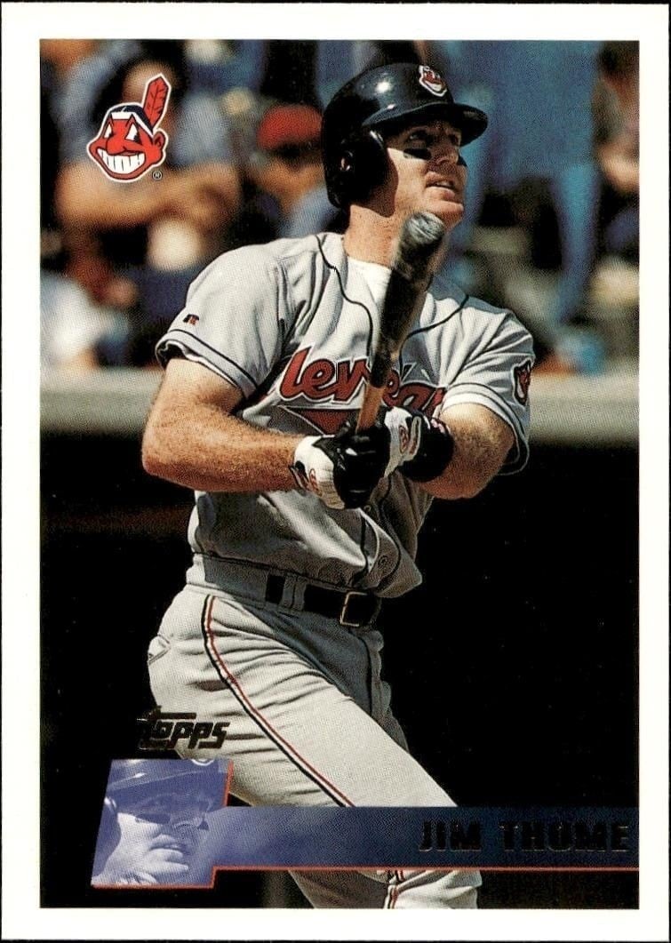 Jim Thome 1996 Topps Series 2 #253 Baseball Trading Card - Front 1996 Topps Series 2 Jim Thome #253 baseball trading card front