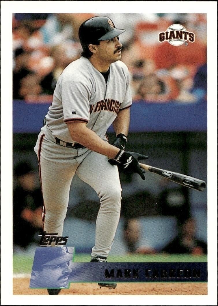 Mark Carreon 1996 Topps #74 Baseball Trading Card - Front 1996 Topps Mark Carreon #74 baseball trading card front