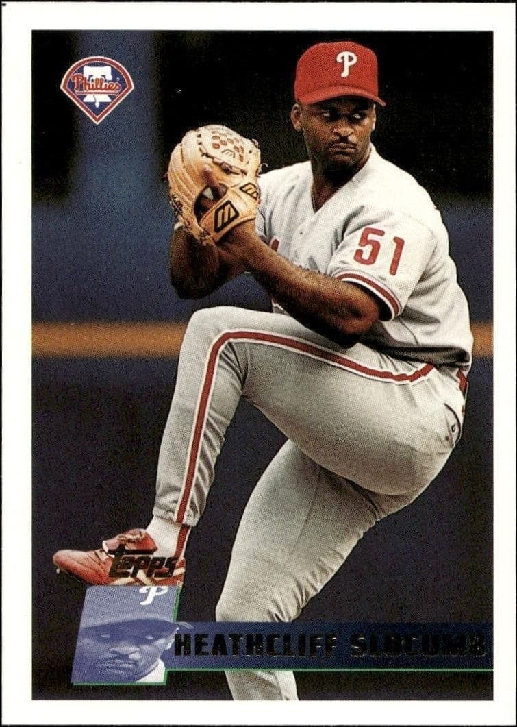 1996 Topps Series 2 Heathcliff Slocumb #385 trading card