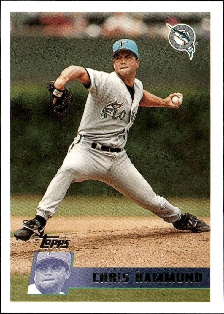 Chris Hammond 1996 Topps Series 2 #374 Baseball Trading Card - Front 1996 Topps Series 2 Chris Hammond #374 baseball trading card front