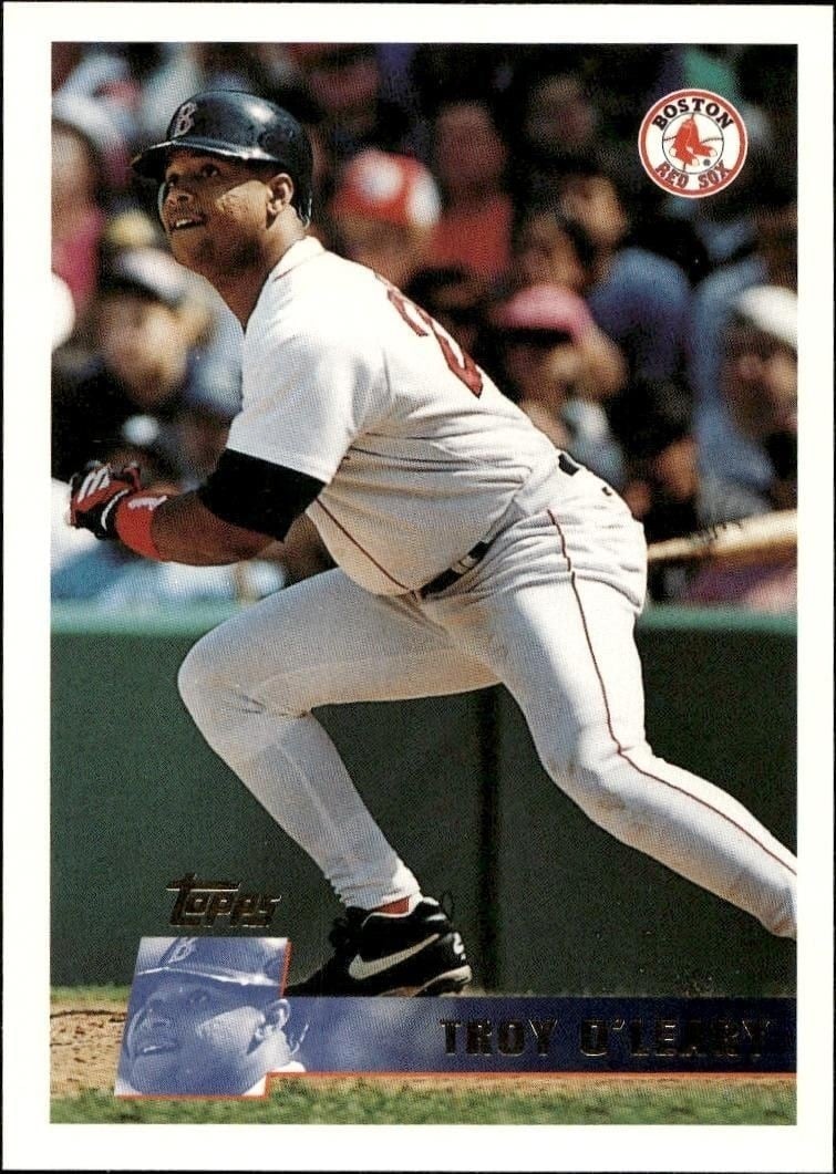 Troy O'Leary 1996 Topps #91 Baseball Trading Card - Front 1996 Topps Troy O'Leary #91 baseball trading card front