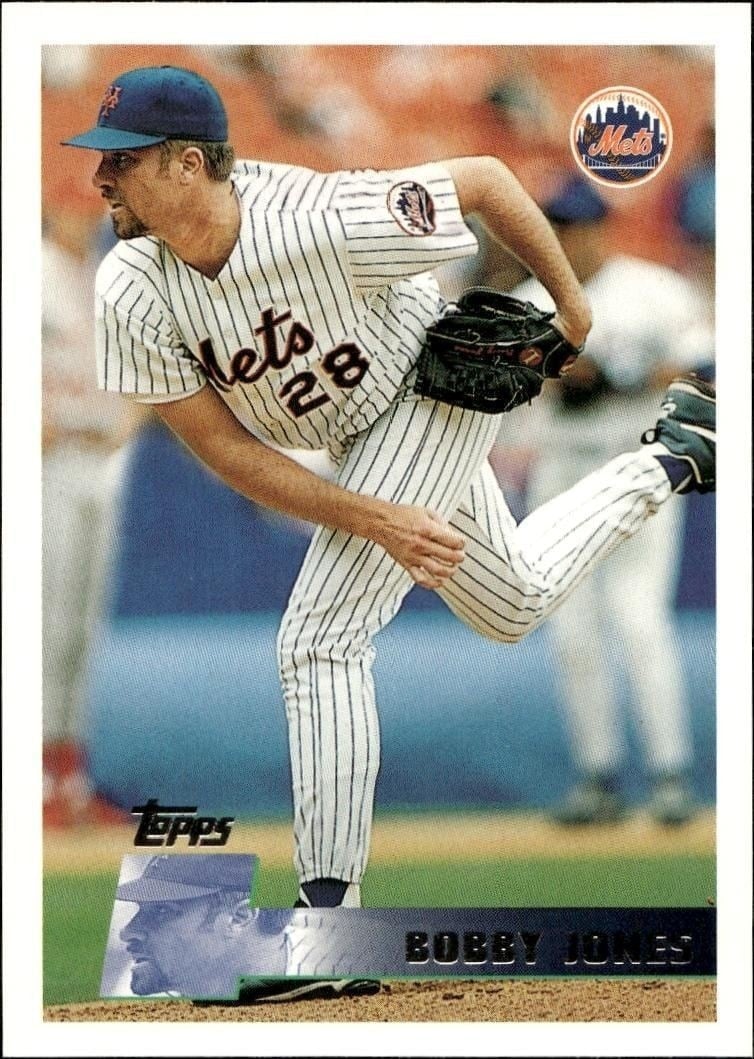 Bobby Jones 1996 Topps #133 Baseball Trading Card - Front 1996 Topps Bobby Jones #133 baseball trading card front