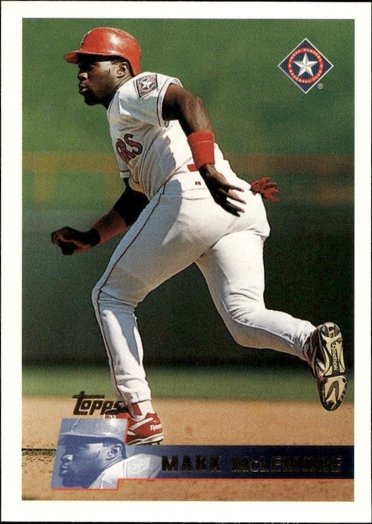 1996 Topps Series 1 Mark McLemore #166 trading card