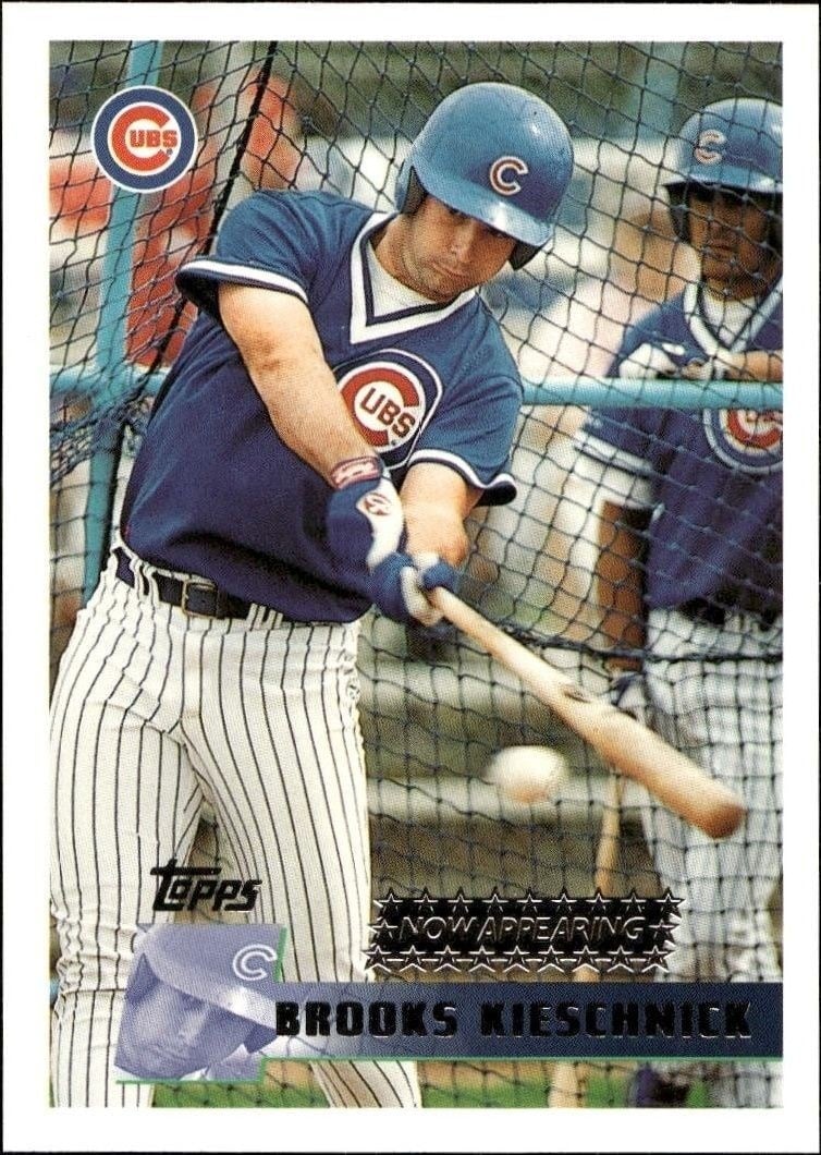 Brooks Kieschnick 1996 Topps Series 2 #344 Baseball Trading Card - Front 1996 Topps Series 2 Brooks Kieschnick #344 baseball trading card front