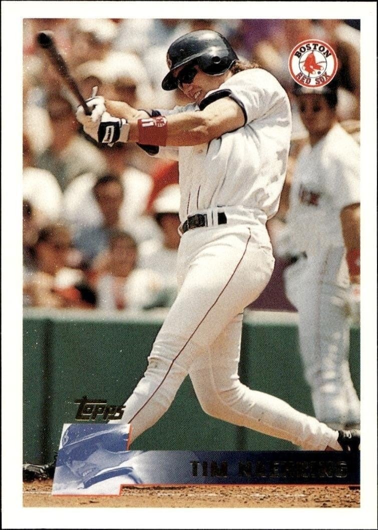 Tim Naehring 1996 Topps #63 Baseball Trading Card - Front 1996 Topps Tim Naehring #63 baseball trading card front