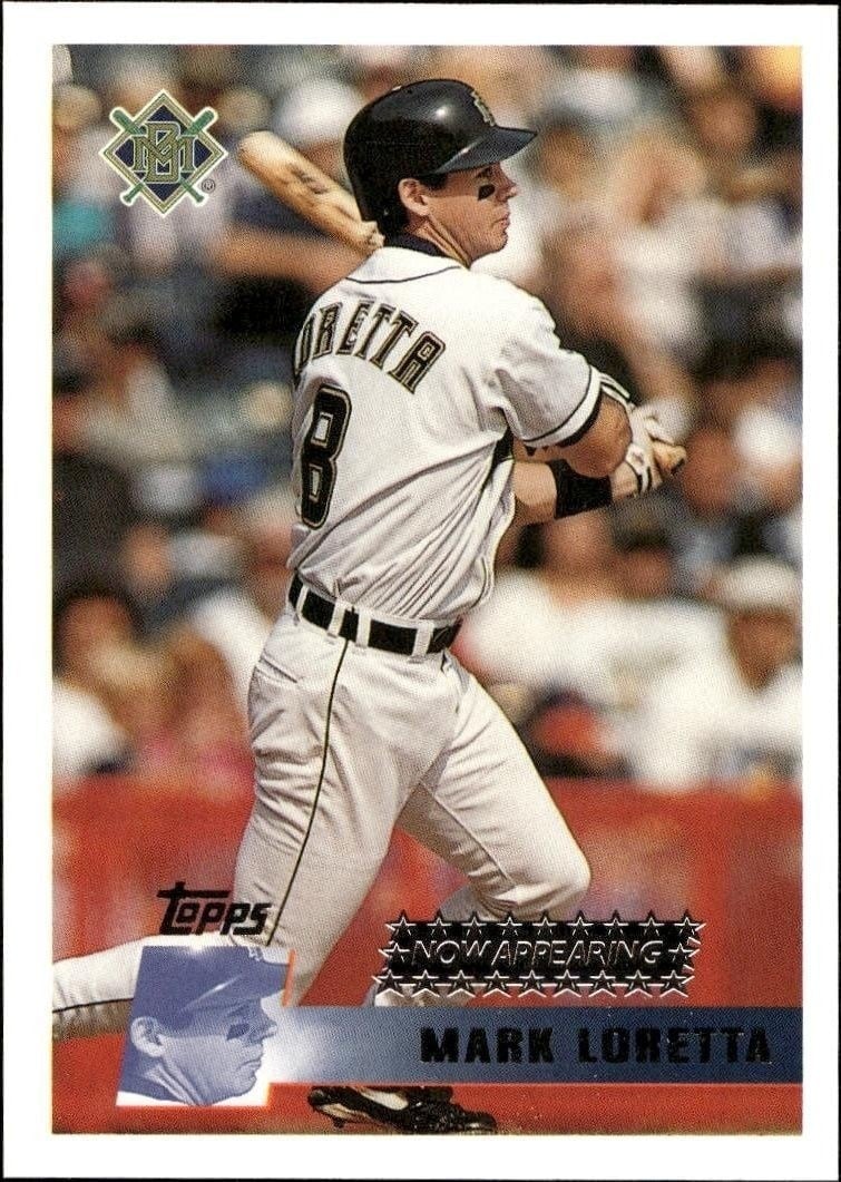 Mark Loretta 1996 Topps Series 2 #340 Baseball Trading Card - Front 1996 Topps Series 2 Mark Loretta #340 baseball trading card front