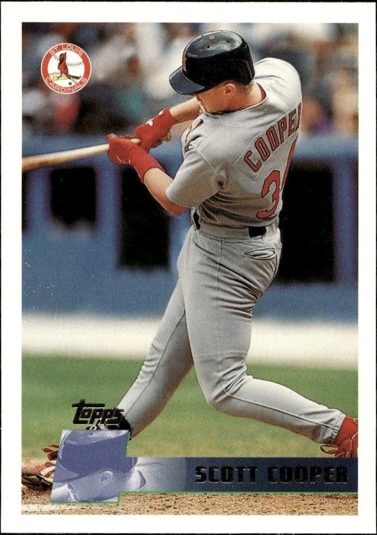 Scott Cooper 1996 Topps Series 2 #371 Baseball Trading Card - Front 1996 Topps Series 2 Scott Cooper #371 baseball trading card front