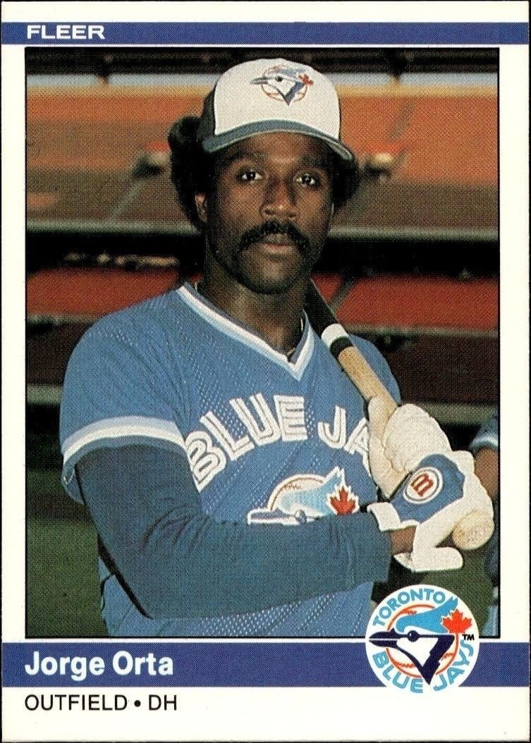 Jorge Orta 1984 Fleer #166 Baseball Trading Card - Front 1984 Fleer Jorge Orta #166 baseball trading card front