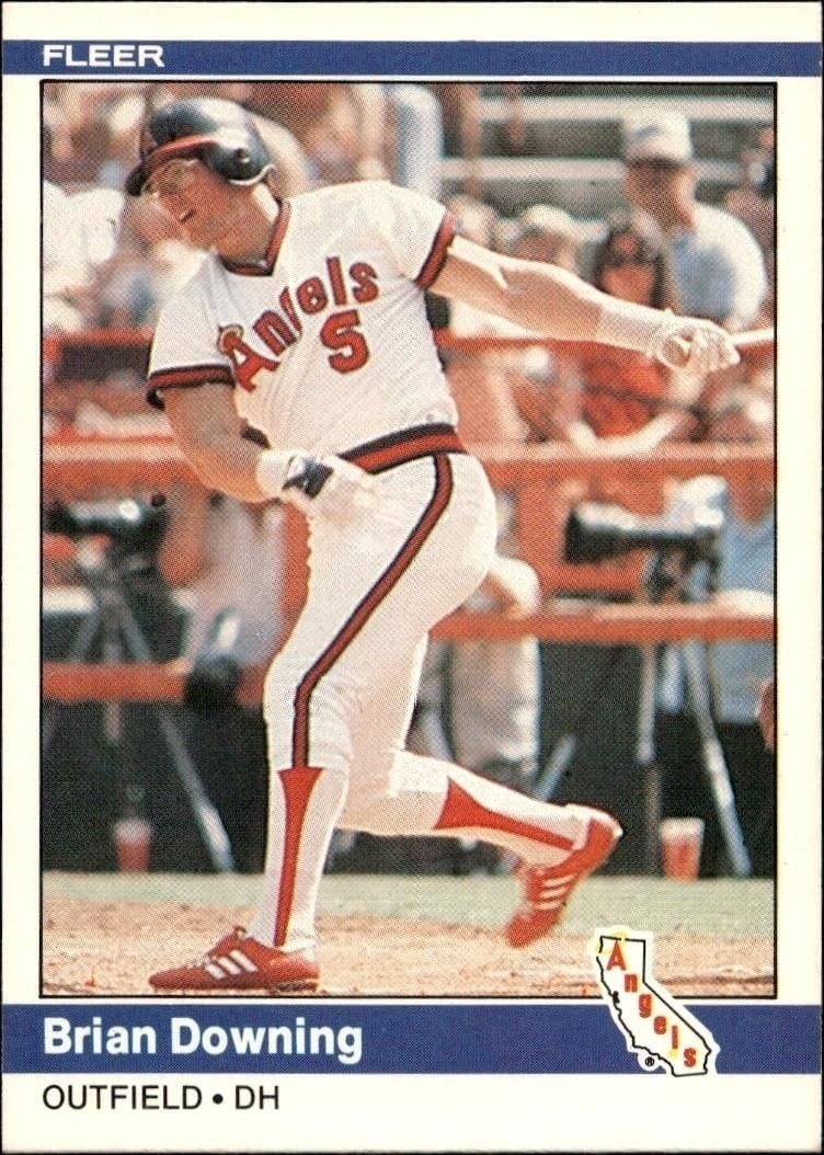 Brian Downing 1984 Fleer #515 Baseball Trading Card - Front 1984 Fleer Brian Downing #515 baseball trading card front