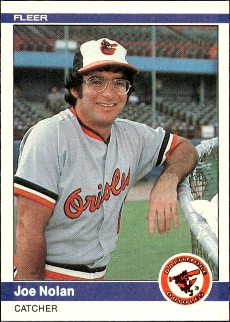 Joe Nolan 1984 Fleer #15 Baseball Trading Card - Front 1984 Fleer Joe Nolan #15 baseball trading card front