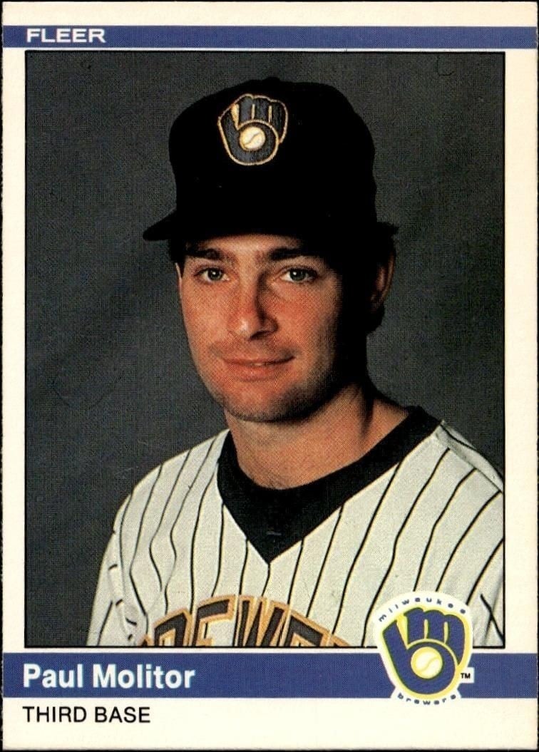 Paul Molitor 1984 Fleer #207 Baseball Trading Card - Front 1984 Fleer Paul Molitor #207 baseball trading card front