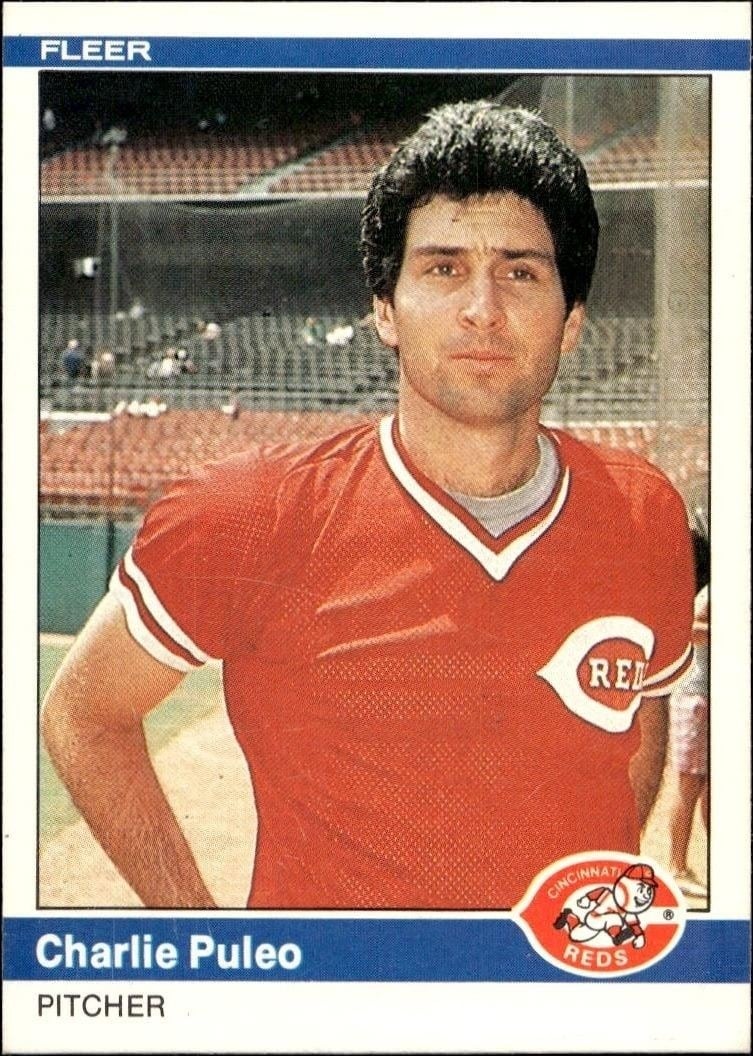 Charlie Puleo 1984 Fleer #480 Baseball Trading Card - Front 1984 Fleer Charlie Puleo #480 baseball trading card front