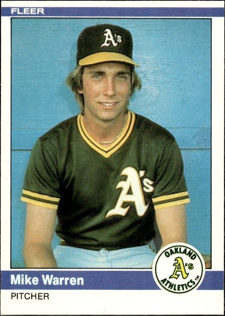 Mike Warren 1984 Fleer #461 Baseball Trading Card - Front 1984 Fleer Mike Warren #461 baseball trading card front