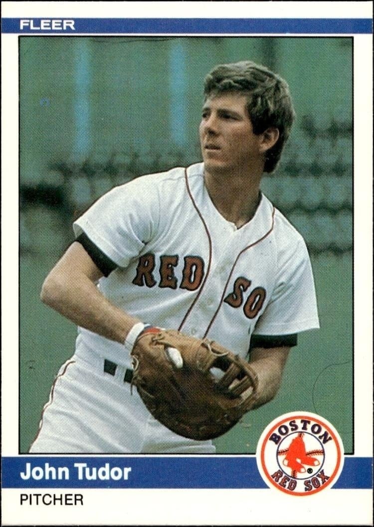John Tudor 1984 Fleer #411 Baseball Trading Card - Front 1984 Fleer John Tudor #411 baseball trading card front