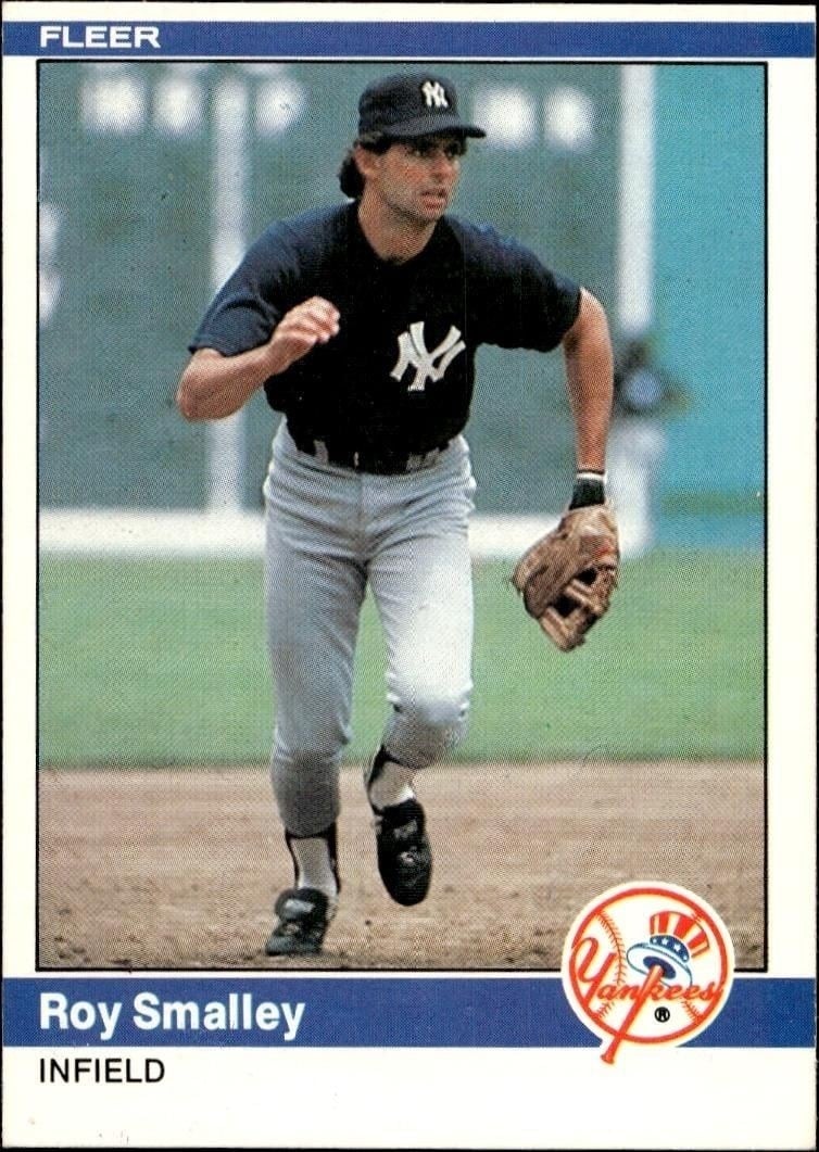 Roy Smalley 1984 Fleer #142 Baseball Trading Card - Front 1984 Fleer Roy Smalley #142 baseball trading card front