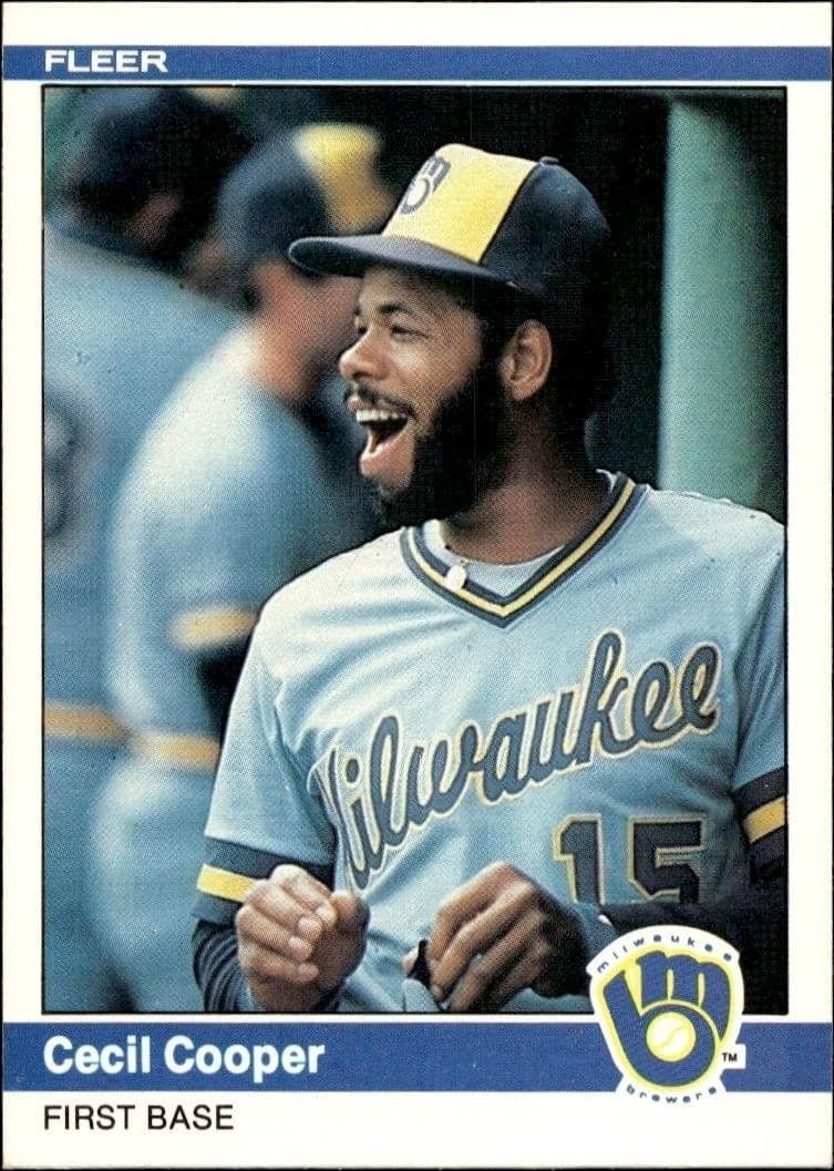 1984 Fleer Cecil Cooper #198 trading card