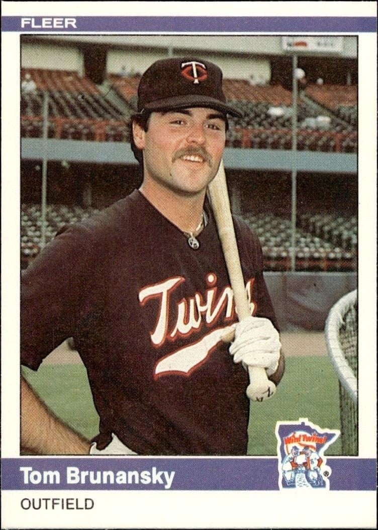 Tom Brunansky 1984 Fleer #557 Baseball Trading Card - Front 1984 Fleer Tom Brunansky #557 baseball trading card front