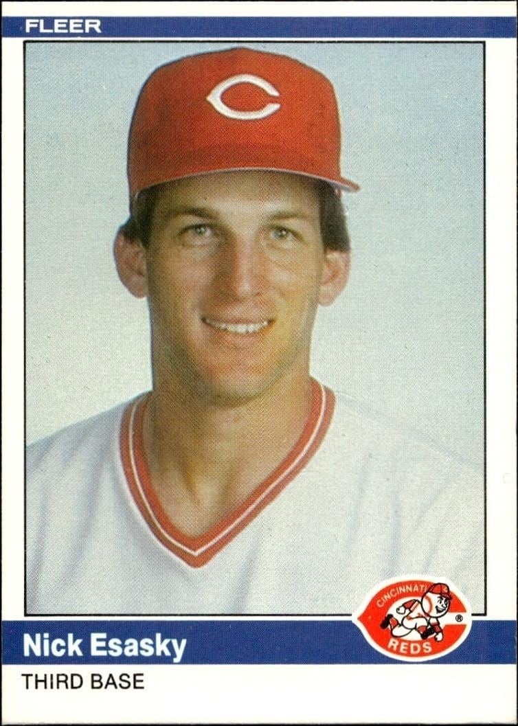 Nick Esasky 1984 Fleer #468 Baseball Trading Card - Front 1984 Fleer Nick Esasky #468 baseball trading card front