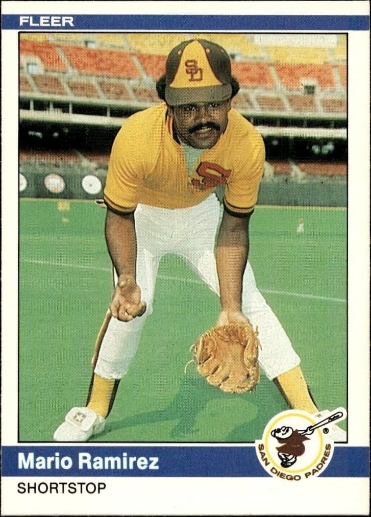 Mario Ramirez 1984 Fleer #309 Baseball Trading Card - Front 1984 Fleer Mario Ramirez #309 baseball trading card front