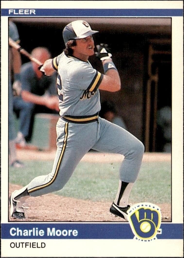 Charlie Moore 1984 Fleer #209 Baseball Trading Card - Front 1984 Fleer Charlie Moore #209 baseball trading card front