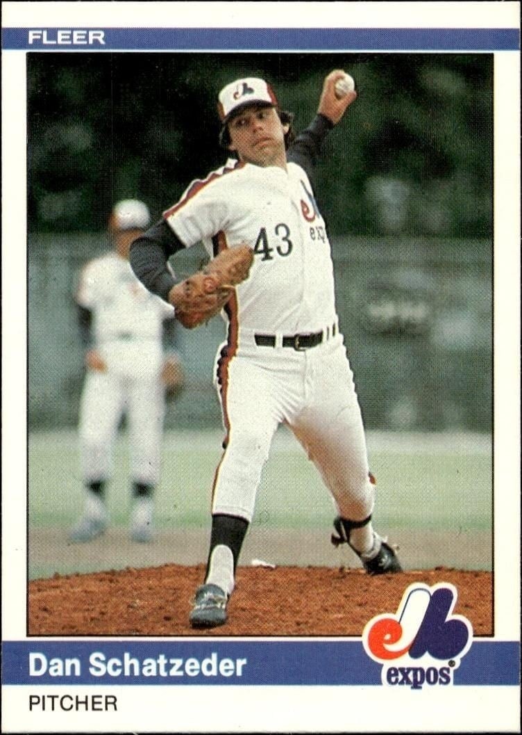 Dan Schatzeder 1984 Fleer #286 Baseball Trading Card - Front 1984 Fleer Dan Schatzeder #286 baseball trading card front
