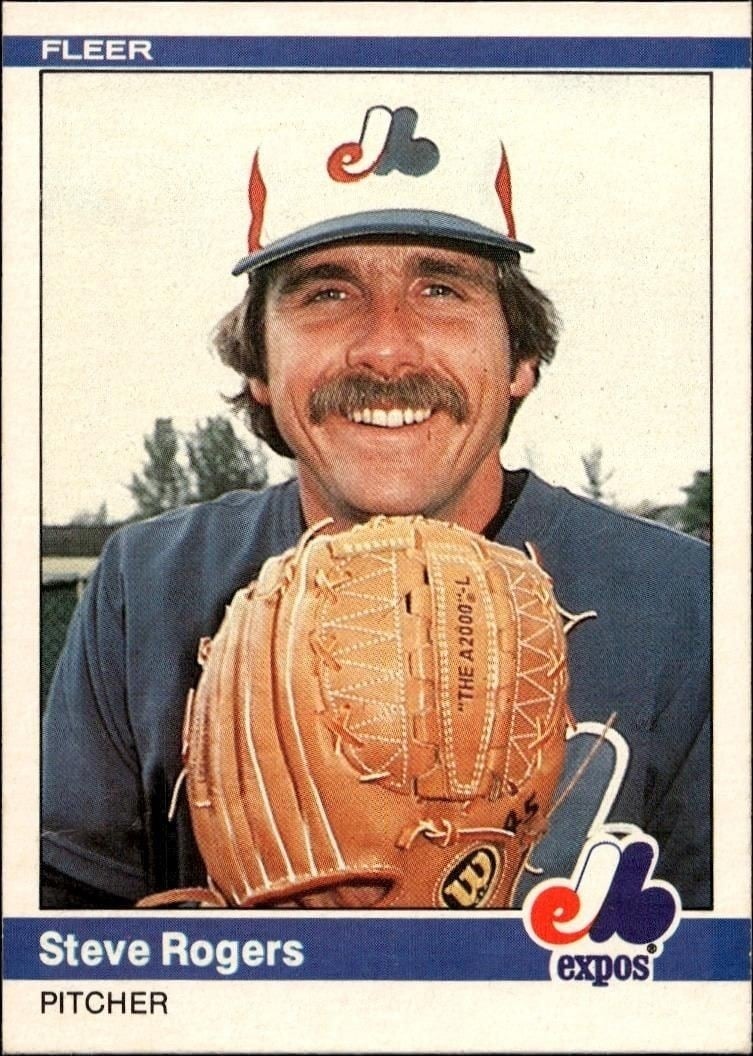 Steve Rogers 1984 Fleer #284 Baseball Trading Card - Front 1984 Fleer Steve Rogers #284 baseball trading card front