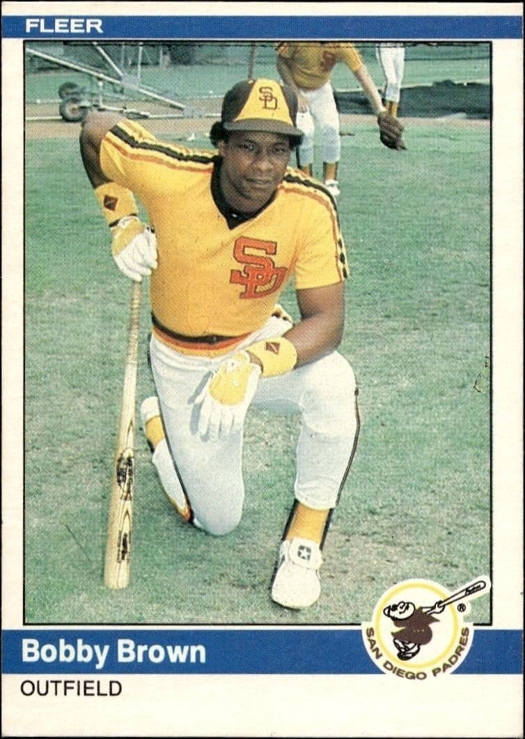 1984 Fleer Bobby Brown #296 trading card