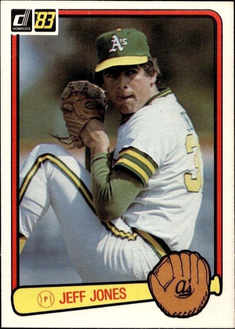 Jeff Jones 1983 Donruss #651 Baseball Trading Card - Front 1983 Donruss Jeff Jones #651 baseball trading card front