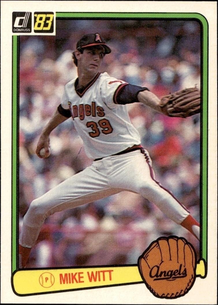 Mike Witt 1983 Donruss #416 Baseball Trading Card - Front 1983 Donruss Mike Witt #416 baseball trading card front