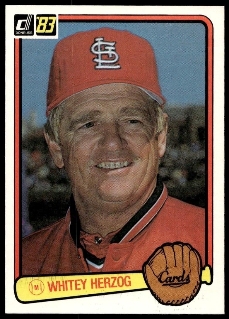 1983 Donruss Whitney Herzog #530 trading card