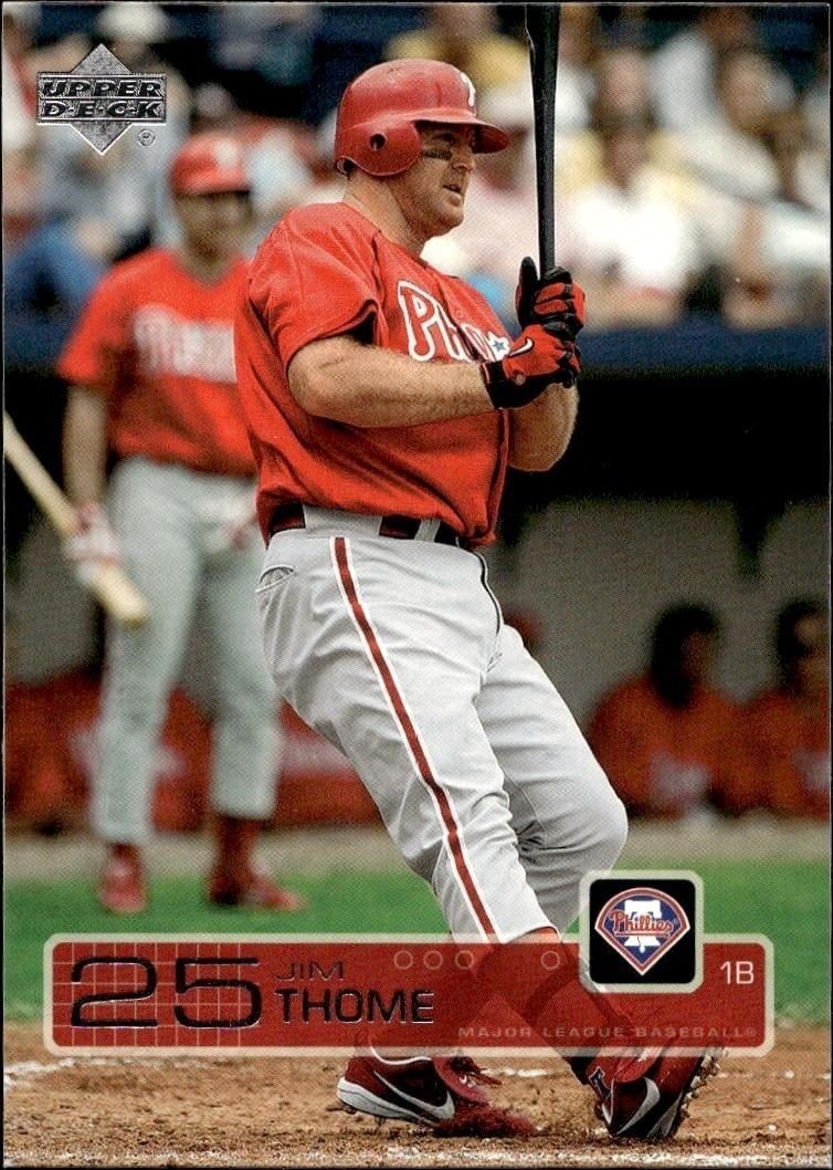 Jim Thome 2003 Upper Deck #472 Baseball Trading Card - Front 2003 Upper Deck Jim Thome #472 baseball trading card front