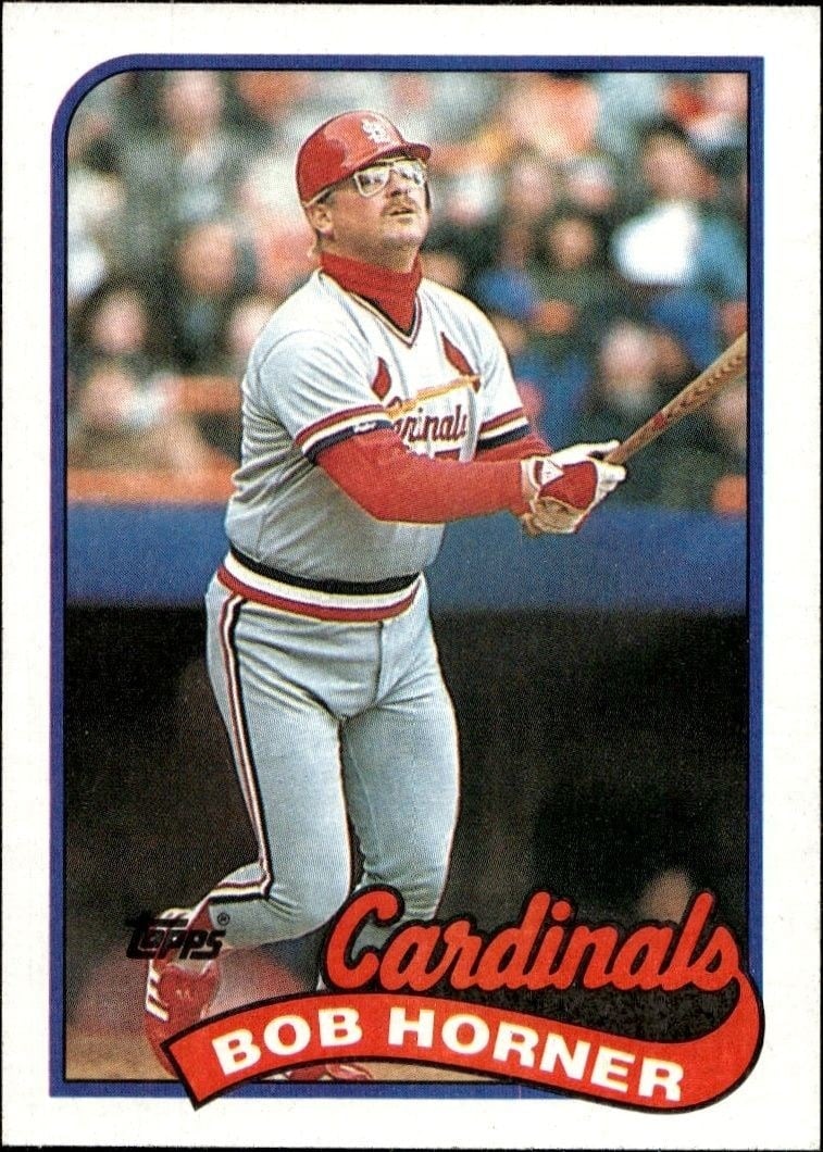 Bob Horner 1989 Topps #510 Baseball Trading Card - Front 1989 Topps Bob Horner #510 baseball trading card front