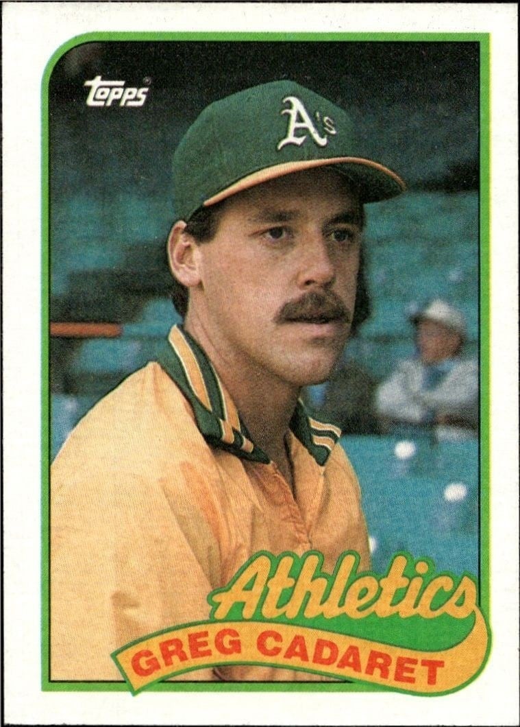 Greg Cadaret 1989 Topps #552 Baseball Trading Card - Front 1989 Topps Greg Cadaret #552 baseball trading card front
