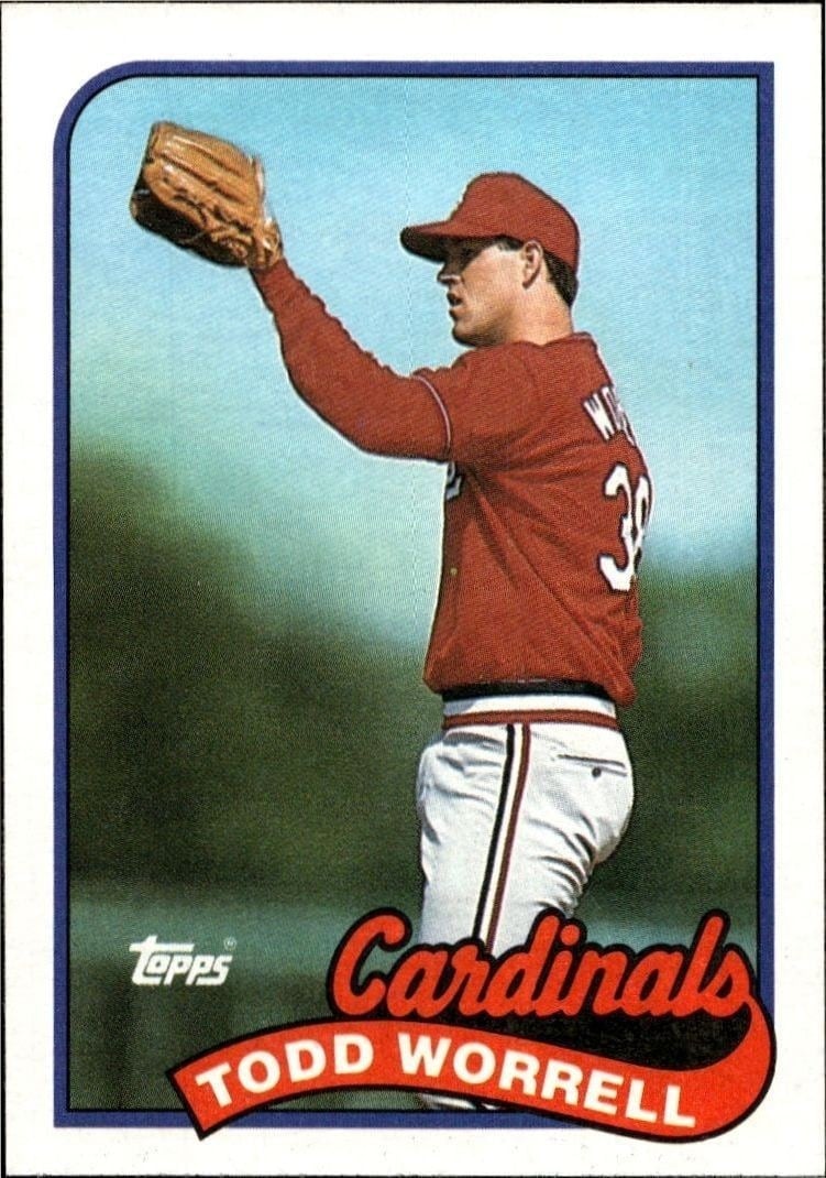 Todd Worrell 1989 Topps #535 Baseball Trading Card - Front 1989 Topps Todd Worrell #535 baseball trading card front