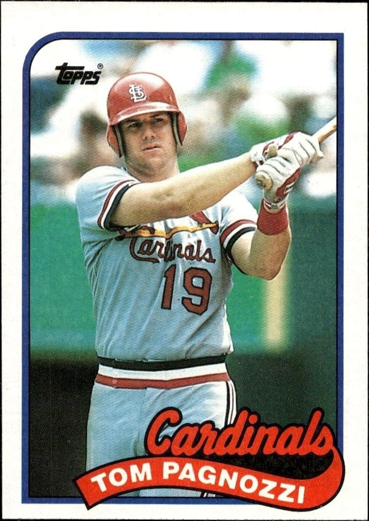 Tom Pagnozzi 1989 Topps #208 Baseball Trading Card - Front 1989 Topps Tom Pagnozzi #208 baseball trading card front