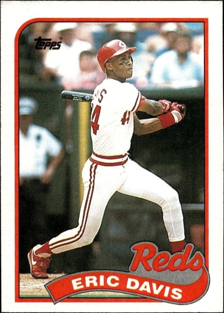 Eric Davis 1989 Topps #330 Baseball Trading Card - Front 1989 Topps Eric Davis #330 baseball trading card front