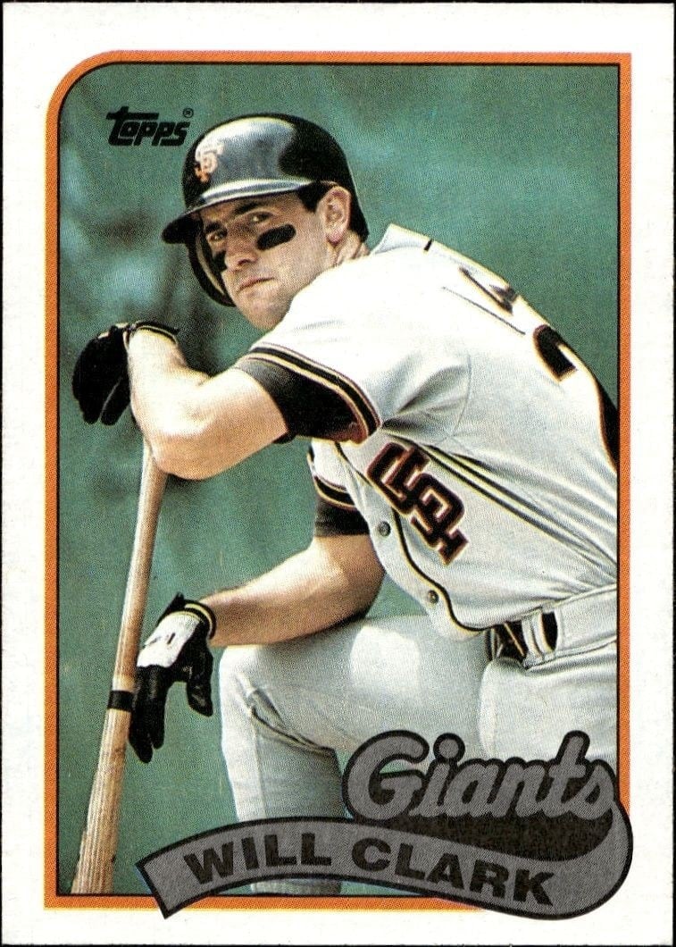 Will Clark 1989 Topps #660 Baseball Trading Card - Front 1989 Topps Will Clark #660 baseball trading card front