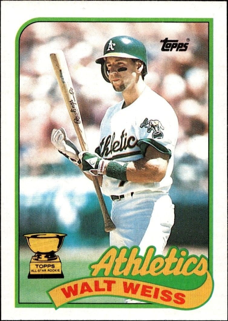 Walt Weiss 1989 Topps #316 Baseball Trading Card - Front 1989 Topps Walt Weiss #316 baseball trading card front