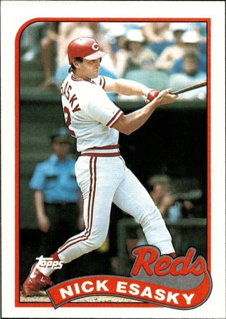 Nick Esasky 1989 Topps #554 Baseball Trading Card - Front 1989 Topps Nick Esasky #554 baseball trading card front