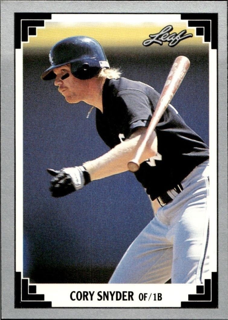 Cory Snyder 1991 Leaf #506 Baseball Trading Card - Front 1991 Leaf Cory Snyder #506 baseball trading card front