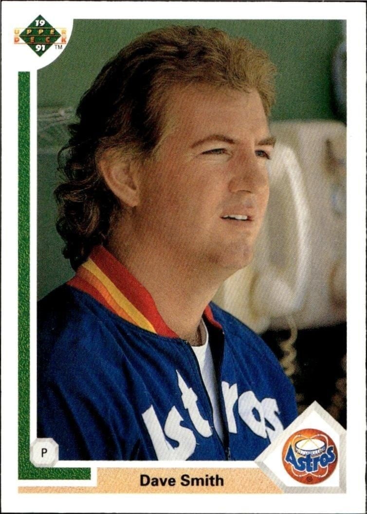 Dave Smith 1991 Upper Deck Low Number #513 Baseball Trading Card - Front 1991 Upper Deck Low Number Dave Smith #513 baseball trading card front